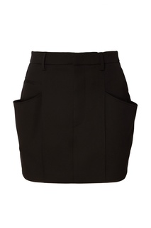 Черная шерстяная мини-юбка Isabel Marant