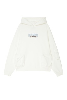 Белое oversize худи C2 H4