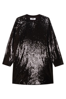 Синее платье с пайетками Msgm
