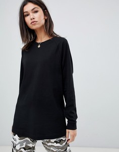 Черный oversize-топ с длинными рукавами ASOS DESIGN - Черный