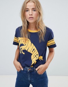 Желтое-синяя футболка с логотипом Wrangler - Желтый