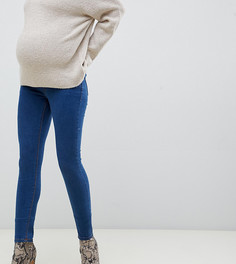 Выбеленные джинсы скинни с завышенной талией ASOS DESIGN Maternity Ridley - Синий