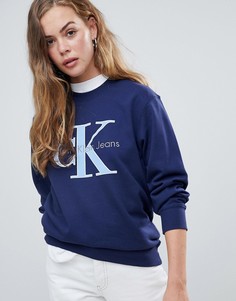 Свитшот с принтом Calvin Klein Honora true icon - Синий