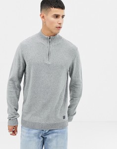Джемпер с воротником на молнии Jack & Jones Premium - Серый