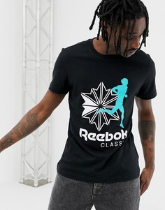 Черная футболка с логотипом Reebok DX0139 - Черный