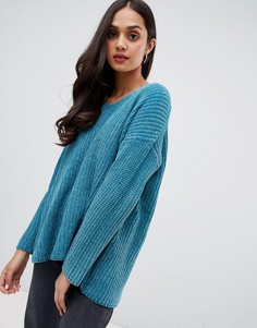 Джемпер из синели с v-образным вырезом Brave Soul - Зеленый