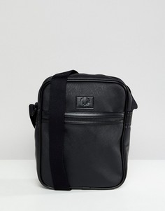 Черная сумка для авиаперелетов с текстурой сафьяновой кожи Fred Perry - Черный