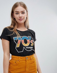 Футболка с принтом в стиле 70-х Wrangler - Черный
