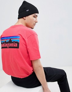 Красная футболка с логотипом Patagonia P-6 Responsibili-Tee - Красный