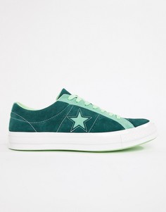 Зеленые кеды Converse One Star Ox 161614C - Зеленый