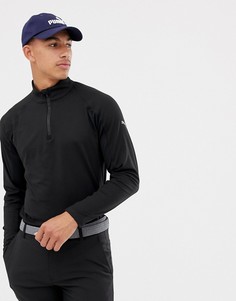 Черный свитшот с короткой молнией Puma Golf - Черный