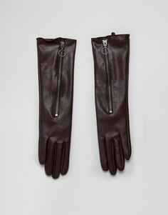 Длинные коричневые перчатки ASOS DESIGN - Коричневый