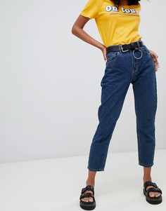Темно-синие классические джинсы в винтажном стиле Pull&Bear - Синий