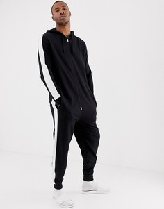 Черно-белый комбинезон со вставками ASOS DESIGN - Черный