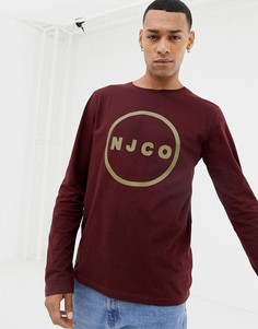 Лонгслив сливового цвета с логотипом Nudie Jeans Co Orvar - Фиолетовый