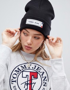 Шапка-бини с нашивкой-логотипом Tommy Jeans - Черный