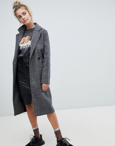 Пальто с шевронным узором Bershka - Мульти