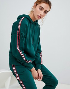 Худи с полосками Pull&Bear - Зеленый