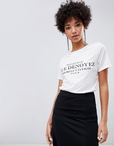 Белая футболка с принтом River Island - Белый