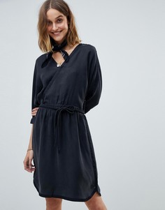 Maison Scotch Kimono Inspired Wrap Dress - Черный