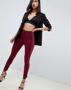 Брюки скинни с завышенной талией ASOS DESIGN - Красный