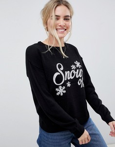 Джемпер с надписью Snow Off Brave Soul - Черный