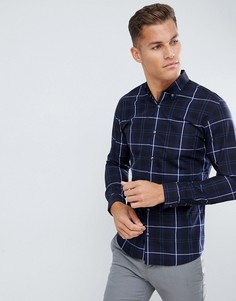 Приталенная премиум-рубашка в клетку Jack & Jones - Темно-синий
