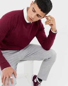 Бордовый хлопковый джемпер ASOS DESIGN - Красный