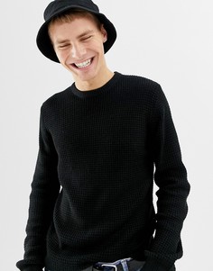 Вязаный джемпер с круглым вырезом Brave Soul - Черный