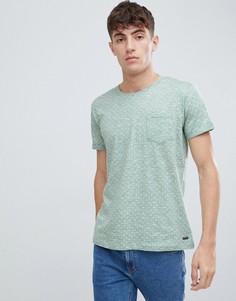 Esprit pique t-shirt with all over print - Зеленый