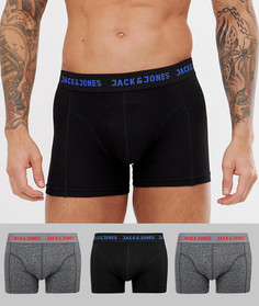 Набор из 3 меланжевых боксеров-брифов Jack & Jones - Мульти