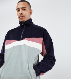 Вельветовая ветровка колор блок ASOS DESIGN Tall - Зеленый
