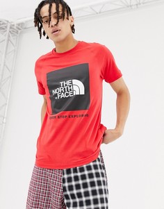 Красная футболка с рукавами реглан The North Face - Красный