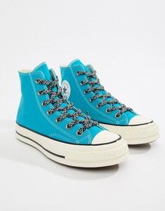 Синие высокие парусиновые кеды в винтажном стиле Converse Chuck 70 - Синий
