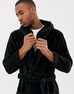 Черный халат с капюшоном ASOS DESIGN - Мульти