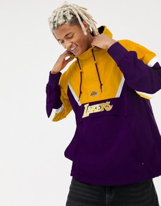 Анорак с короткой молнией фиолетового и желтого цвета Mitchell & Ness LA Lakers - Фиолетовый