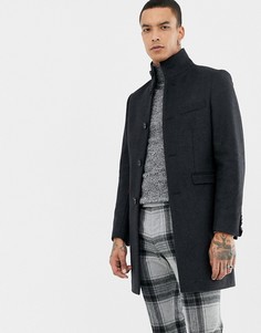 Серое пальто с воротником-стойкой Twisted Tailor - Серый