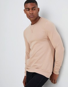 Бежевый обтягивающий свитшот ASOS DESIGN - Бежевый