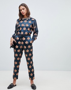 Узкие брюки с леопардовым принтом Maison Scotch - Мульти