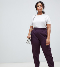 Суженные книзу брюки с завышенной талией ASOS DESIGN Curve - Фиолетовый