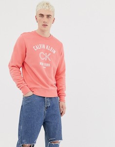 Свитшот с логотипом Calvin Klein - Розовый
