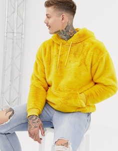 Желтый oversize-худи из искусственного меха ASOS DESIGN - Желтый