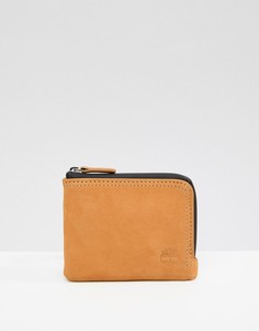 Бежевый бумажник на молнии из водостойкого материала Timberland Ipswich - Рыжий