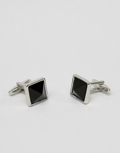 Серебристые запонки с камнями DesignB - Серебряный