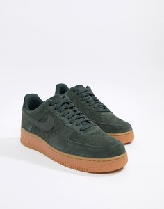 Зеленые замшевые кроссовки Nike Air Force 1 07 LV8 AA1117-200 - Бежевый