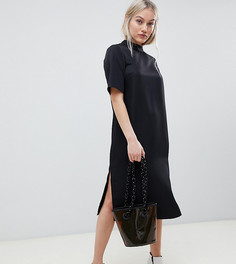 Платье миди прямого кроя ASOS DESIGN Petite - Черный