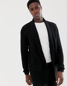 Черный кардиган с шалевым воротником Burton Menswear - Темно-синий