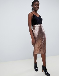 Юбка-карандаш с пайетками Vero Moda - Золотой