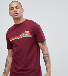Бордовая футболка с круглым вырезом ellesse Rinaldo - Красный