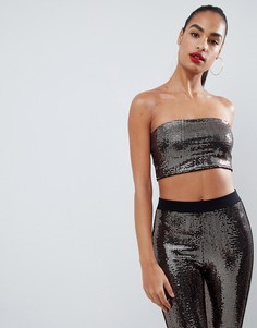 Золотистый топ-бандо Boohoo - Золотой